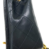 シャネル CHANEL マトラッセ チェーンショルダーバッグ ブラック ゴールド金具 ラムスキン レディース