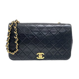 シャネル CHANEL マトラッセ チェーンショルダーバッグ ブラック ゴールド金具 ラムスキン レディース