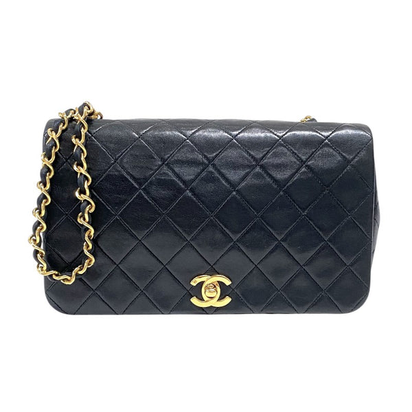 シャネル CHANEL マトラッセ チェーンショルダーバッグ ブラック ゴールド金具 ラムスキン レディース
