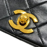 シャネル CHANEL マトラッセ チェーンショルダーバッグ ブラック ゴールド金具 ラムスキン レディース