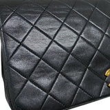 シャネル CHANEL マトラッセ チェーンショルダーバッグ ブラック ゴールド金具 ラムスキン レディース