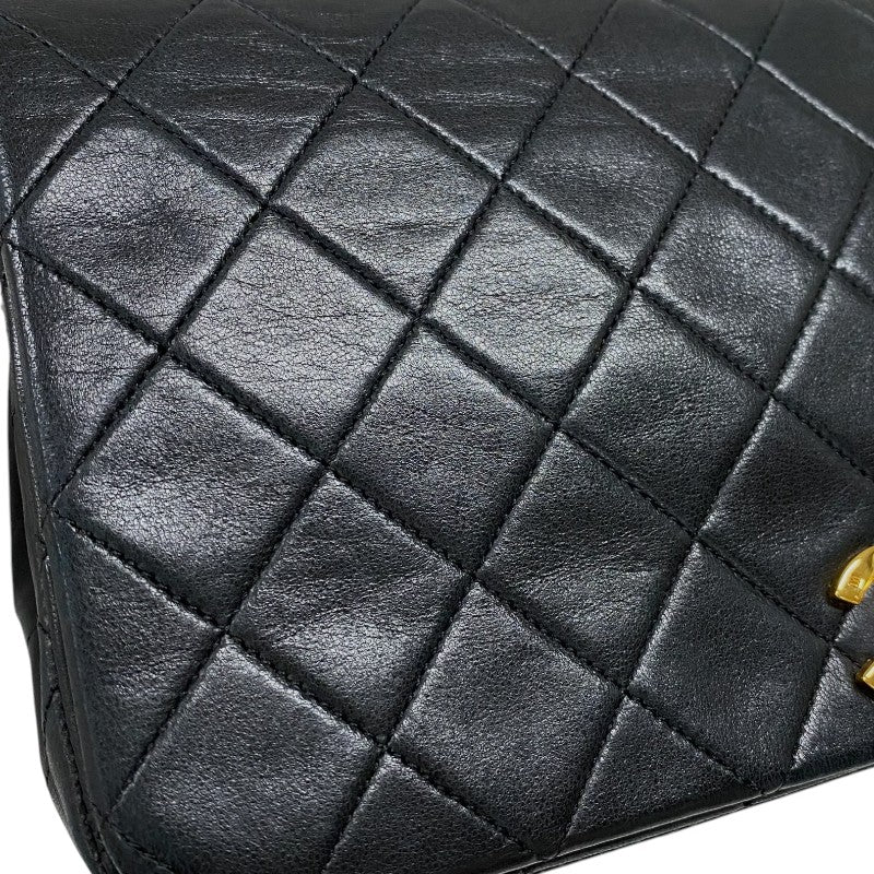 シャネル CHANEL マトラッセ チェーンショルダーバッグ ブラック ゴールド金具 ラムスキン レディース