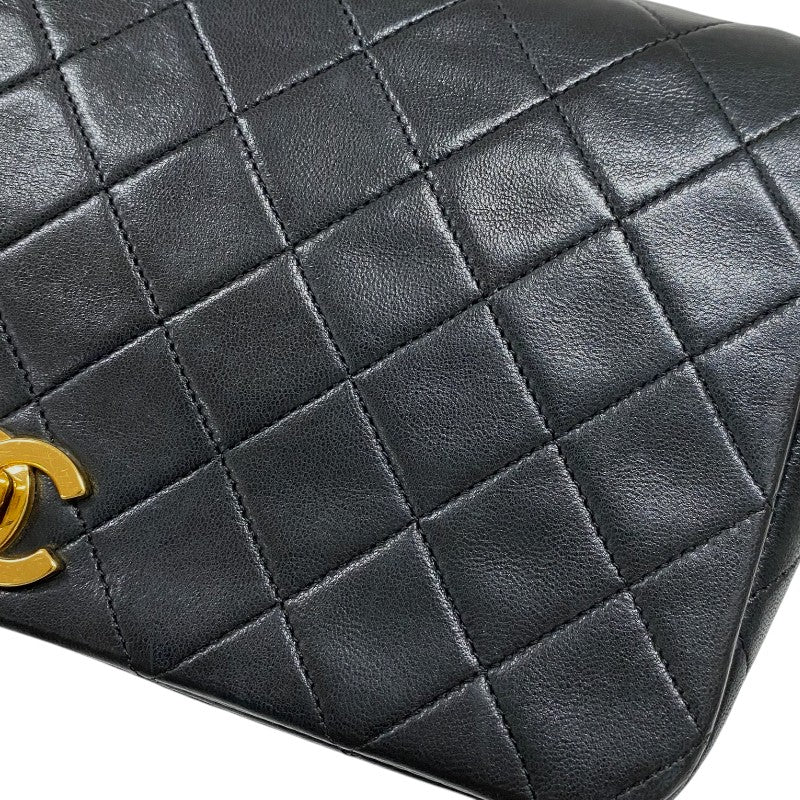 シャネル CHANEL マトラッセ チェーンショルダーバッグ ブラック ゴールド金具 ラムスキン レディース