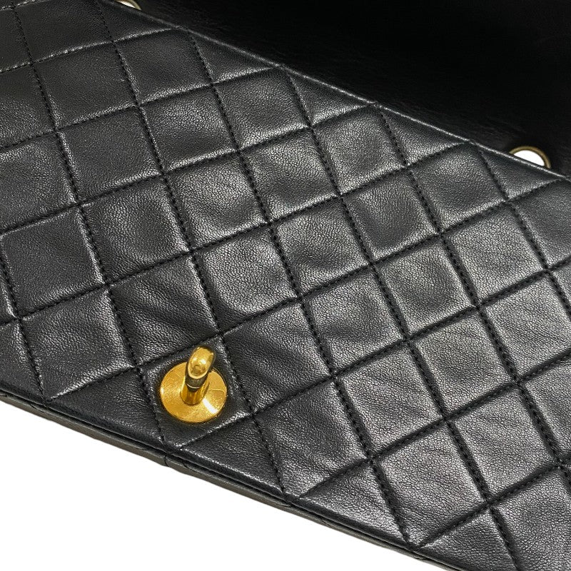 シャネル CHANEL マトラッセ チェーンショルダーバッグ ブラック ゴールド金具 ラムスキン レディース