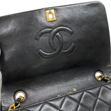シャネル CHANEL マトラッセ チェーンショルダーバッグ ブラック ゴールド金具 ラムスキン レディース