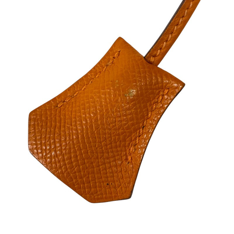 エルメス HERMES バーキン25 □K刻 オレンジ シルバー金具 エプソン レディース ハンドバッグ