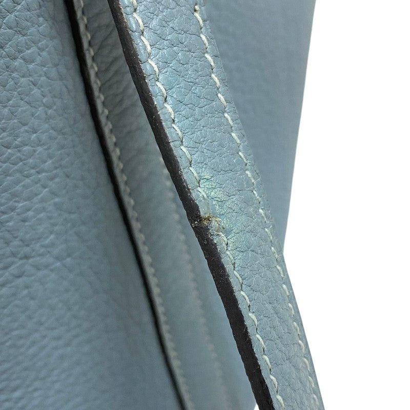 エルメス HERMES ピコタンロックMM □M刻 ブルーアトール シルバー金具 トリヨンクレマンス レディース ハンドバッグ