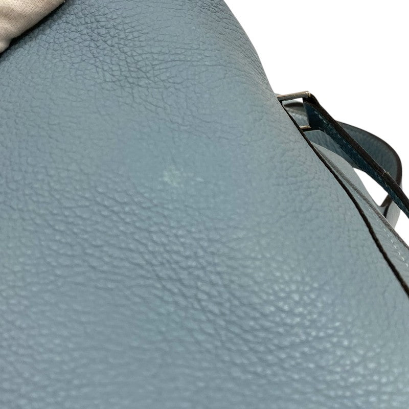 エルメス HERMES ピコタンロックMM □M刻 ブルーアトール シルバー金具 トリヨンクレマンス レディース ハンドバッグ