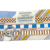 エルメス HERMES ツイリー Brides et Gris Gris ブルー シルク レディース スカーフ