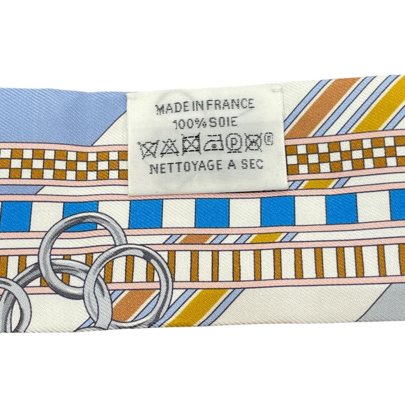 エルメス HERMES ツイリー Brides et Gris Gris ブルー シルク レディース スカーフ