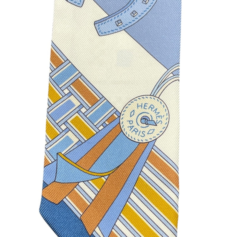 エルメス HERMES ツイリー Brides et Gris Gris ブルー シルク レディース スカーフ