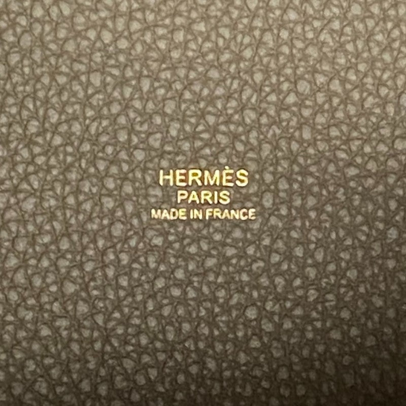 エルメス HERMES ピコタンロックMM W刻 エトゥープ ゴールド金具 トリヨンクレマンス レディース ハンドバッグ