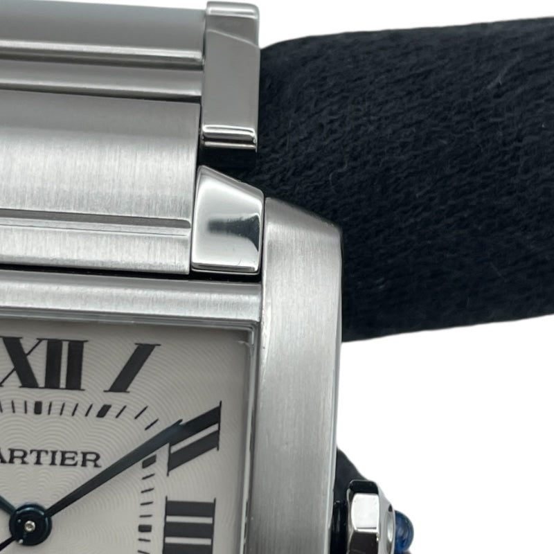 カルティエ Cartier タンクフランセーズ LM W51002Q3 ホワイト SS メンズ 腕時計