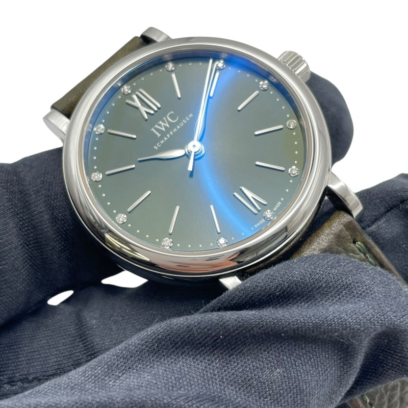 インターナショナルウォッチカンパニー IWC ポートフィノ・オートマティック 34 IW357412 グリーン SS レディース 腕時計