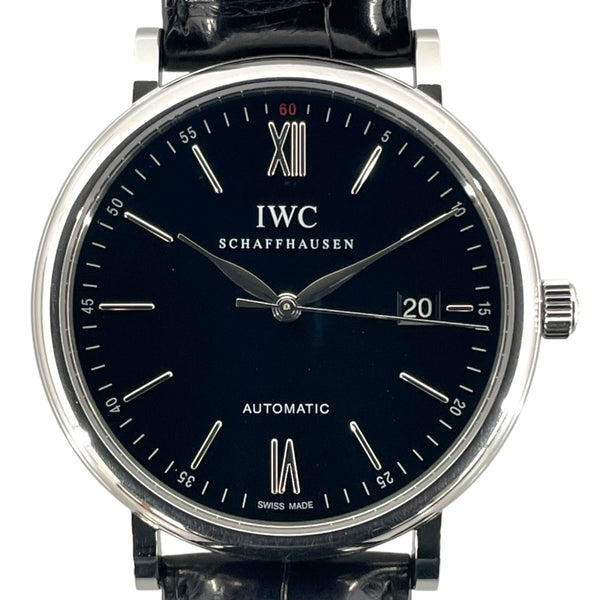 インターナショナルウォッチカンパニー IWC ポートフィノ オートマティック IW356502 ブラック SS 自動巻き メンズ 腕時計