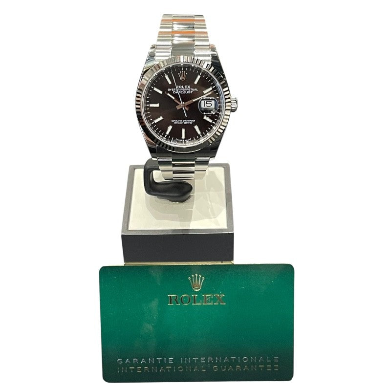 ロレックス ROLEX デイトジャスト36 126234 ブラック WG/SS メンズ 腕時計