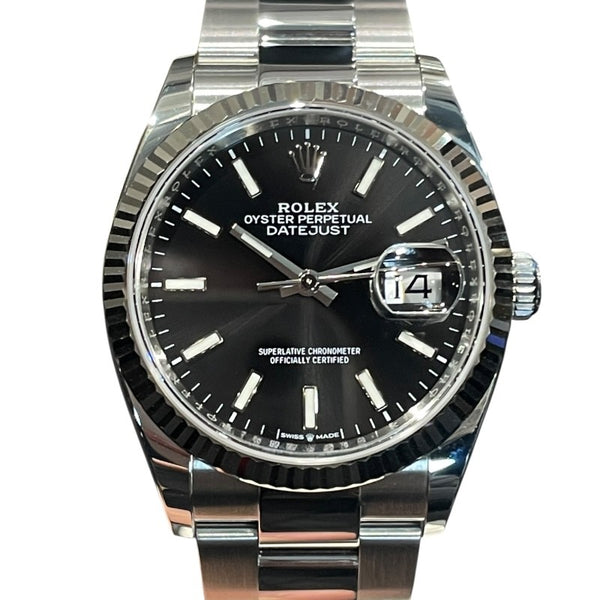 ロレックス ROLEX デイトジャスト36 126234 ブラック WG/SS メンズ 腕時計