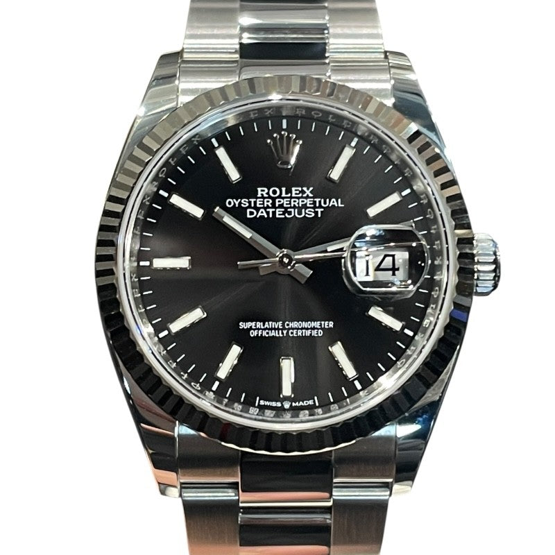 ロレックス ROLEX デイトジャスト36 126234 ブラック WG/SS メンズ 腕時計