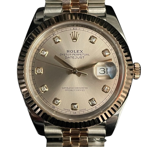 ロレックス ROLEX デイトジャスト41　サンダスト 126331G サンダスト SS/PG 自動巻き メンズ 腕時計