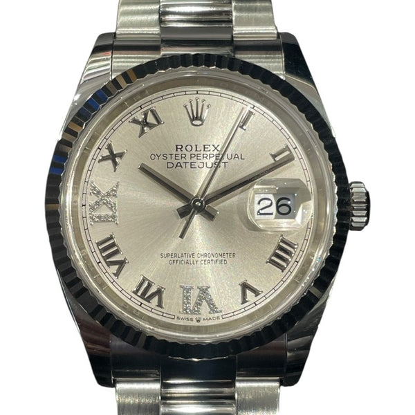 ロレックス ROLEX デイトジャスト36 126234 シルバー SS×WG メンズ 腕時計