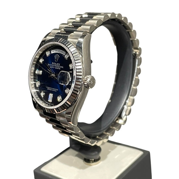 ロレックス ROLEX デイデイト36 ブルーオンブレ 128239A ブルー K18WG 自動巻き メンズ 腕時計