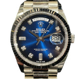 ロレックス ROLEX デイデイト36 ブルーオンブレ 128239A ブルー K18WG 自動巻き メンズ 腕時計