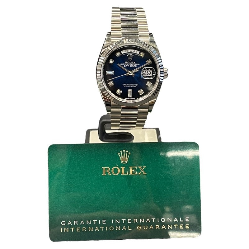 ロレックス ROLEX デイデイト36 ブルーオンブレ 128239A ブルー K18WG 自動巻き メンズ 腕時計