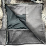 フェンディ FENDI レザー切替ファージャケット ブラウン ポリエステル レディース その他アウター