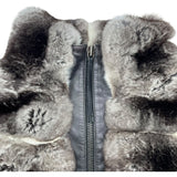 フェンディ FENDI レザー切替ファージャケット ブラウン ポリエステル レディース その他アウター