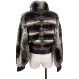 フェンディ FENDI レザー切替ファージャケット ブラウン ポリエステル レディース その他アウター