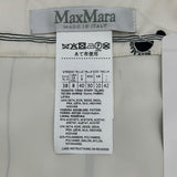 マックスマーラ Max Mara ロゴプリーツスカート 110102116 ホワイト シルク レディース スカート