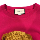 グッチ GUCCI テディベアスウェット 475373 ピンク コットン レディース スウェット