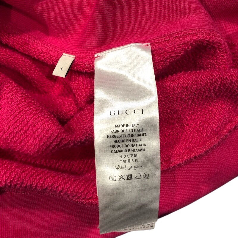 グッチ GUCCI テディベアスウェット 475373 ピンク コットン レディース スウェット
