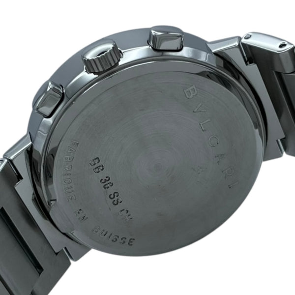 ブルガリ BVLGARI ブルガリブルガリ クロノグラフ BB38BSSDCH ブラック SS 自動巻き メンズ 腕時計