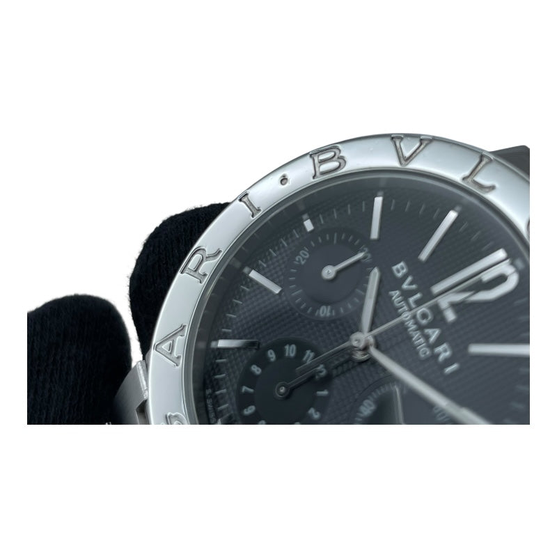 ブルガリ BVLGARI ブルガリブルガリ クロノグラフ BB38BSSDCH ブラック SS 自動巻き メンズ 腕時計