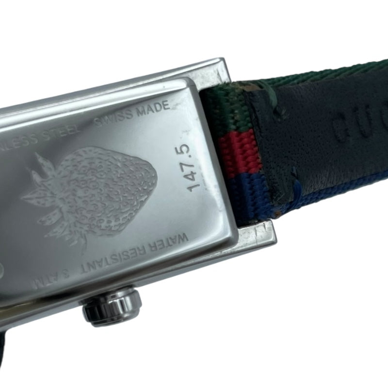 グッチ GUCCI シェリーライン 147.5 グリーン レッド SS クオーツ レディース 腕時計