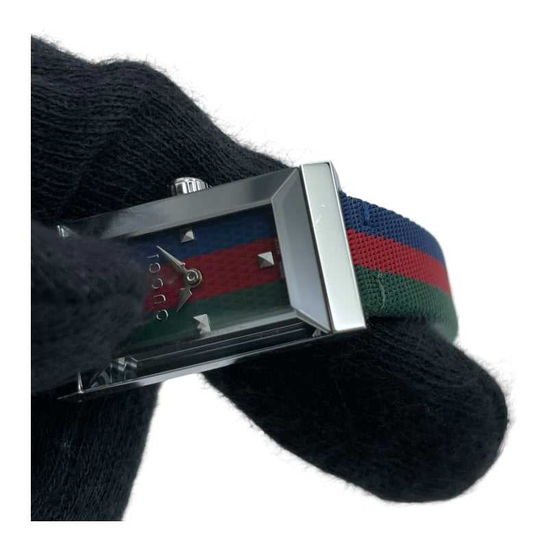 グッチ GUCCI シェリーライン 147.5 グリーン レッド SS クオーツ レディース 腕時計