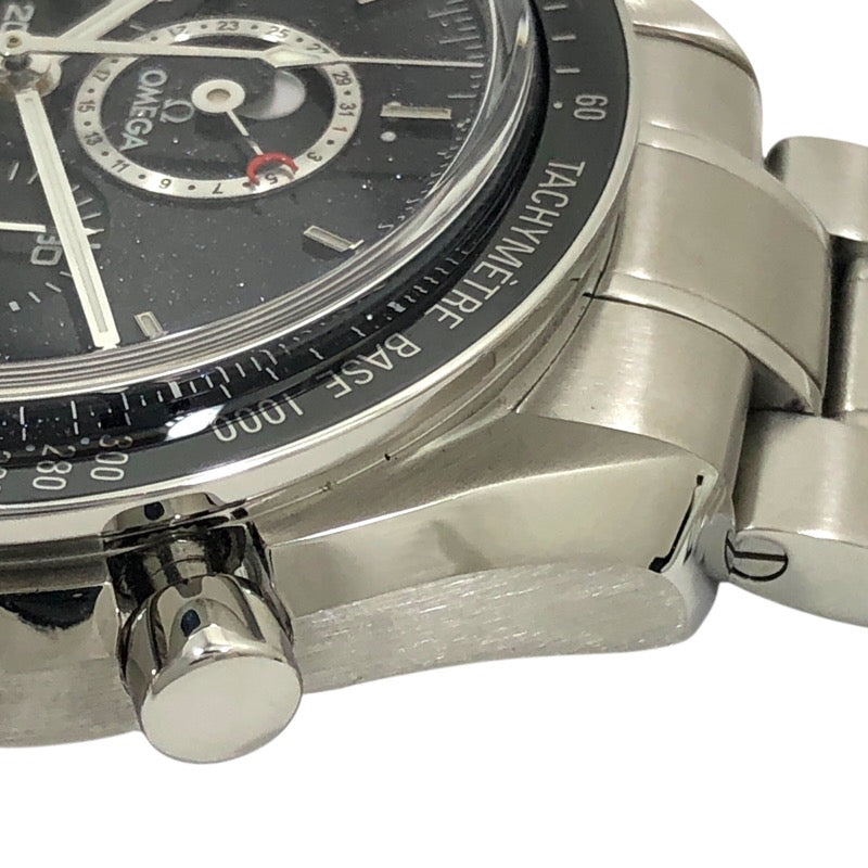 オメガ OMEGA スピードマスター ムーンウォッチ プロフェッショナル ムーンフェイズ 311.30.44.32.01.001 ネイビー SS 手巻き メンズ 腕時計