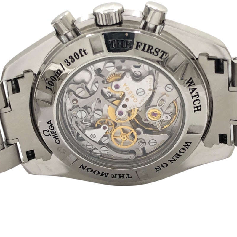 オメガ OMEGA スピードマスター ムーンウォッチ プロフェッショナル ムーンフェイズ 311.30.44.32.01.001 ネイビー SS 手巻き メンズ 腕時計