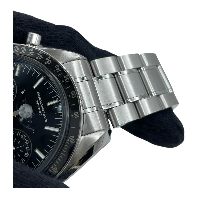 オメガ OMEGA スピードマスター ムーンフェイズ コーアクシャル マスタークロノメーター 304.30.44.52.01.001 ブラック SS 自動巻き メンズ 腕時計
