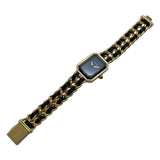 シャネル CHANEL プルミエール M H0001 ブラック GP レディース 腕時計