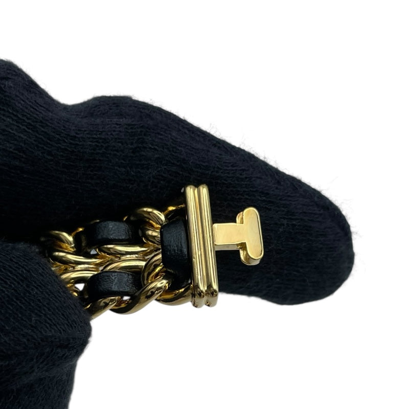 シャネル CHANEL プルミエール M H0001 ブラック GP レディース 腕時計