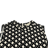 X Max Mara 総柄ノースリーブワンピース 92261153 ブラック/ホワイト ビスコース レディース ワンピース