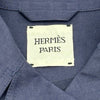 エルメス HERMES マッキントッシュトレンチコート ネイビー コットン レディース トレンチコート