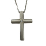 ティファニー TIFFANY＆CO クロス 1Pダイヤ ネックレス シルバー 925 ダイヤモンド ジュエリー