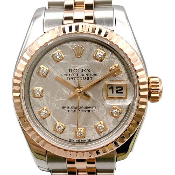ロレックス ROLEX デイトジャスト 179171G マルチカラー SS/K18PG レディース 腕時計