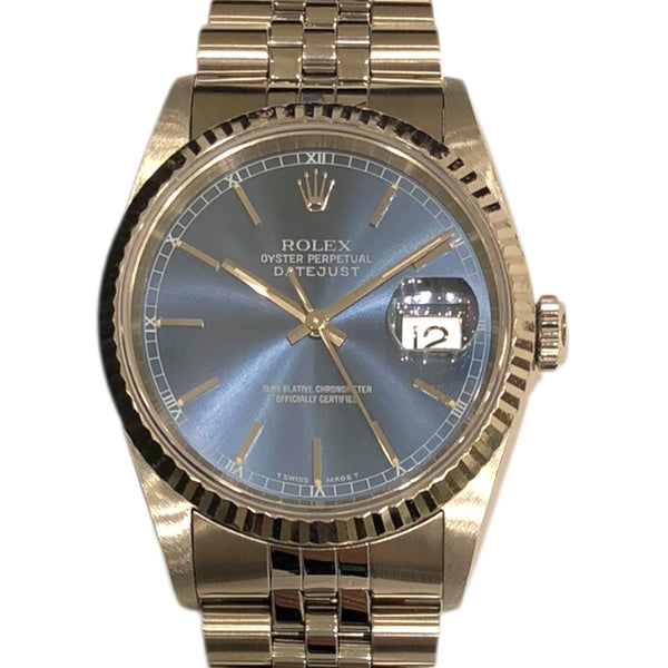 ロレックス ROLEX デイトジャスト 16234 ブルー SS　ステンレススチール メンズ 腕時計