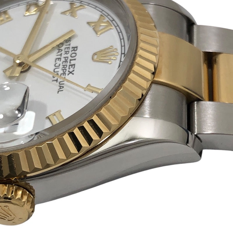 ロレックス ROLEX デイトジャスト36 ランダムシリアル 126233 ホワイト オイスターブレス SS/K18YG メンズ 腕時計