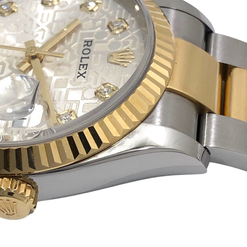 ロレックス ROLEX デイトジャスト36 ランダムシリアル 126233G シルバーコンピューター オイスターブレス SS/K18YG メンズ 腕時計