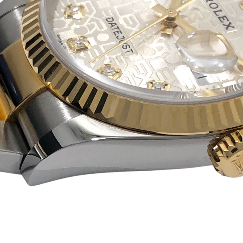 ロレックス ROLEX デイトジャスト36 ランダムシリアル 126233G シルバーコンピューター オイスターブレス SS/K18YG メンズ 腕時計